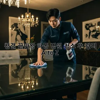 청결 끝판왕! 하동 병원 청소 후 관리 A to Z 🏥✨