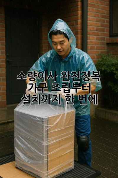 소량이사 완전정복 🚚 가구 조립부터 설치까지 한 번에!